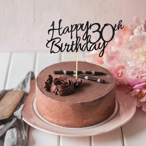 Miniatura 3 de 1 pieza de decoración para pastel de 30 cumpleaños, decoración de pastel de 30 cumpleaños para 30 cumpleaños para 30 saludos a 30 cumpleaños