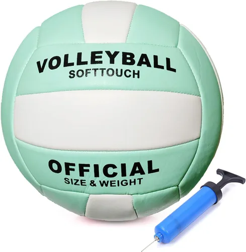 Miniatura 10 de ABAJI Pelota oficial de voleibol más gruesa de poliuretano impermeable antiexplosión 15+ años para niños y niñas, juego de entrenamiento