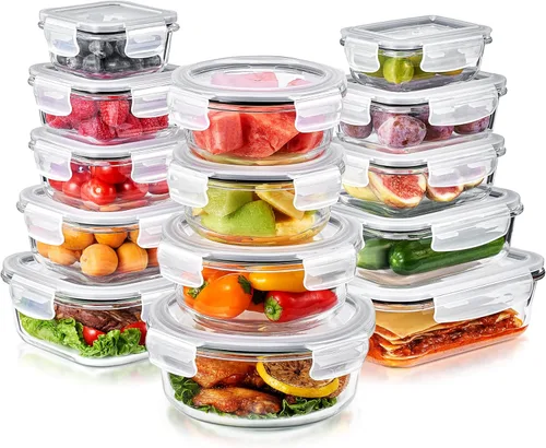Miniatura 10 de Sorbus - Recipientes de vidrio para comidas preparadas, recipientes reutilizables para comidas preparadas aptos para lavavajillas y horno