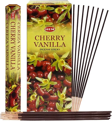 Miniatura 2 de Varillas de incienso de vainilla y cereza con soporte para varillas de incienso