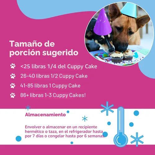 Miniatura 5 de Cuppy Cake - Pastel de cumpleaños para perro en microondas en una taza, listo en 2 minutos, solo tienes que añadir agua y microondas, todo natural