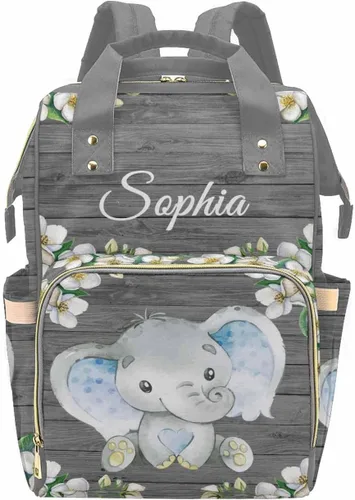 Miniatura 22 de Mochila personalizada para pañales con nombre, mochila grande multifuncional personalizada para pañales de gran capacidad, bolsa de mamá para nueva