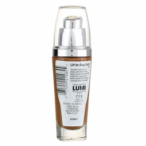 Miniatura 4 de L'Oreal Paris True Match Lumi - Maquillaje luminoso saludable, bronceado clásico/capuchino [N7-8], 1 onza (paquete de 2)