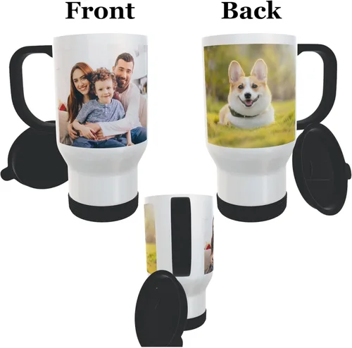 Miniatura 2 de Taza de vaso personalizada, texto con imagen personalizada o logotipo, taza de cerámica, regalo personalizado para hombres y mujeres, taza