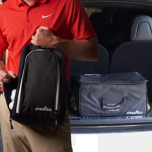 Miniatura 3 de Athletico Organizador de maletero de golf + bolsa de zapatos (negro)