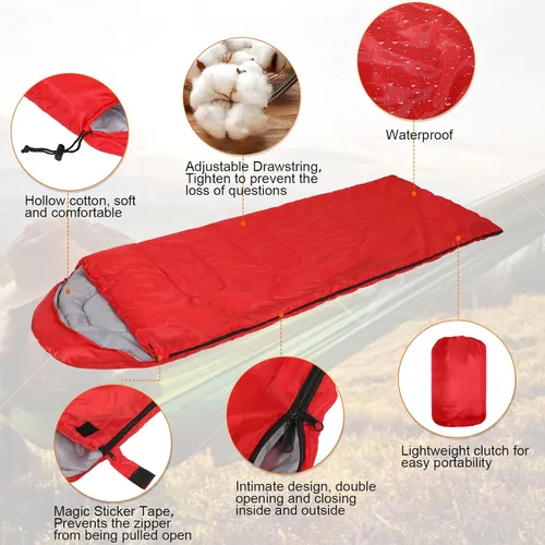 Miniatura 3 de Macarrie 10 Piezas Sacos de Dormir al Por Mayor para Donación a Personas Sin Hogar Refugio Adultos 0 Grados Sacos de Dormir Impermeables con Saco
