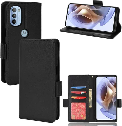 Miniatura 46 de Funda de piel sintética compatible con Motorola Moto E22 4G, funda de piel sintética compatible con Motorola Moto E22i 4G, color negro
