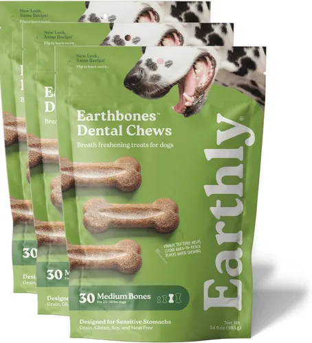 Miniatura 13 de Earthbones Dental para perros pequeños, 90 unidades (3 unidades)