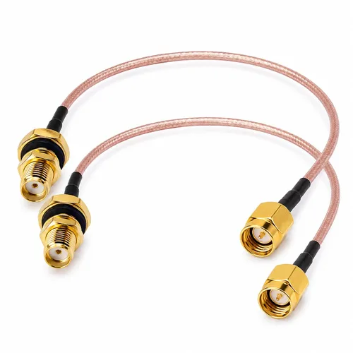 SMA macho a con anillo impermeable SMA hembra mamparo tuerca tórica RG316 Cable de coleta/11.8 in/12 pulgadas RG316 50 ohm Cable (2 piezas) adecuado