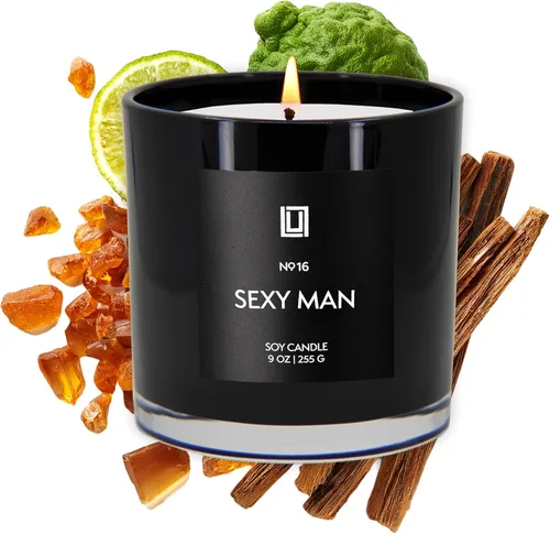Miniatura 17 de Lulu Candles Sexy Man Vela perfumada de lujo en tarro de soja Vertida a mano en los Estados Unidos Altamente perfumada y duradera