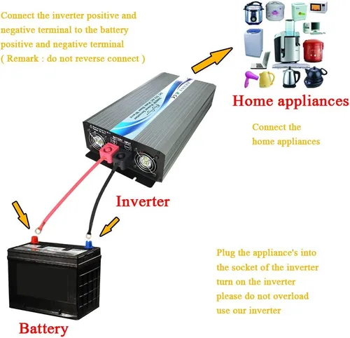 Miniatura 8 de Inversor de corriente de onda sinusoidal pura de 3000 W fuera de la red, 48 V CC a 110 V 120 V CA con pantalla LCD para autocaravana, camping