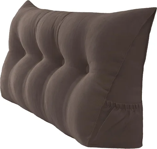 Miniatura 51 de Peachwell Almohada triangular de lectura para reposo en cama, cojín reforzador grande para cabecero, respaldo, almohada de cuña con funda extraíble
