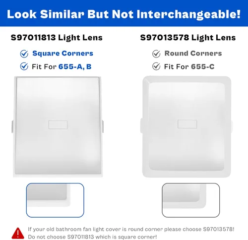 Miniatura 6 de prime&swift Lente de luz S97011813 para Broan, pieza de repuesto para cubierta de luz de baño para Broan S99110391, S99110428, S99110433, S99110438