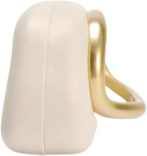 Miniatura 5 de Bolsos de mano de acrílico de noche para mujer, bolsos de noche, bolso cruzado de piel sintética con acento ovalado dorado