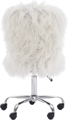 Miniatura 9 de Linon Cora Faux Flokati - Silla de oficina sin brazos, color blanco