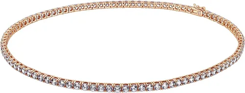 Miniatura 5 de Tienda Collection Sterling Silver Tennis Necklace with Round Cut Infinite Elements Cubic Zirconia
