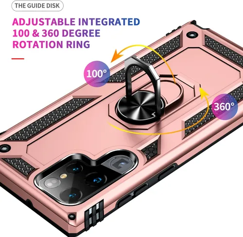 Miniatura 5 de Funda de grado militar para Samsung Galaxy S22 Ultra Galaxy S22 Ultra 5G, funda de metal giratorio de 360 grados, soporte de soporte, armadura, a