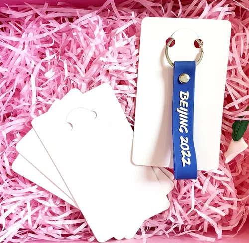 Miniatura 4 de Juego de 120 tarjetas de exhibición de llavero con bolsas autosellables, llavero de embalaje para llavero, soporte para joyas