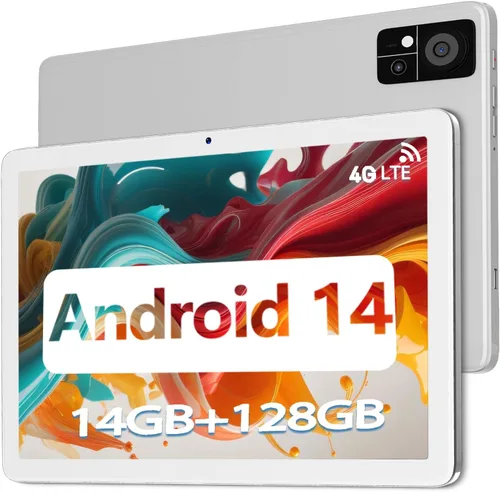 Miniatura 10 de DOMATON Tabletas, tableta Android de 10.1 pulgadas con 14 GB de RAM 128 GB ROM 1280 * 800 pantalla Incell, procesador octa-core batería de 7000 mAh