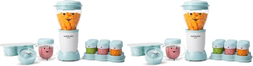 Miniatura 11 de NutriBullet NBY-50100 Sistema completo de fabricación de alimentos para bebés, 32 onzas, blanco, azul, transparente