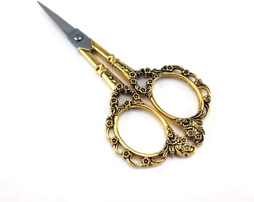 Miniatura 8 de Yueton - Tijeras de bordado de costura estilo europeo vintage (cobre)