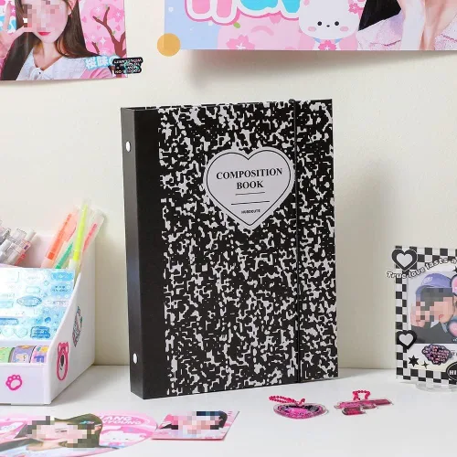 Carpeta A5 Cuaderno Idol Idol Portada Jounral Tarjetas de Fotos Álbum Coleccionar Libro Tarjetas de Fotos Organzier Papelería Chasing Stars Álbum de