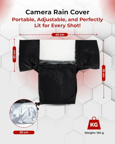 Miniatura 6 de REFLEX CAMERA Funda protectora universal impermeable para lluvia DSLR/SLR con mangas de cordón y ventana de visión transparente para Sony, Canon