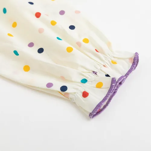 Miniatura 6 de Simplee kids Vestido casual para niñas pequeñas, vestido fruncido con estampado floral para primavera y verano de 1 a 6 años