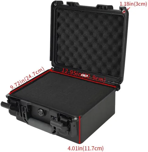 Miniatura 5 de Funda rígida resistente de 14 a 16 a 17 pulgadas con inserto de espuma personalizable (funda, negro, 14.3 x 12.2 x 6.9 pulgadas)