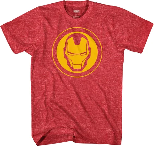 Miniatura 2 de Marvel Avengers Iron Man Mask Logo Endgame camiseta para hombre