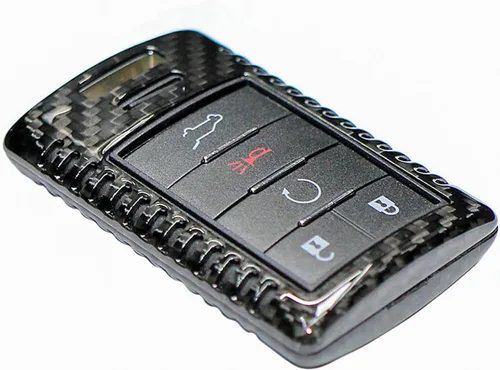 Miniatura 3 de Funda para llavero de fibra de carbono genuina para Chevrolet Captiva Corvette C7 Stingray Coupe Smart Car Remote Key Fob Case para hombres mujeres