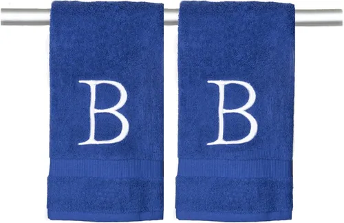 Miniatura 12 de Toalla de mano con inicial beige para baño, toalla bordada decorativa de calidad de hotel de lujo con monograma para tocador, spa, certificado