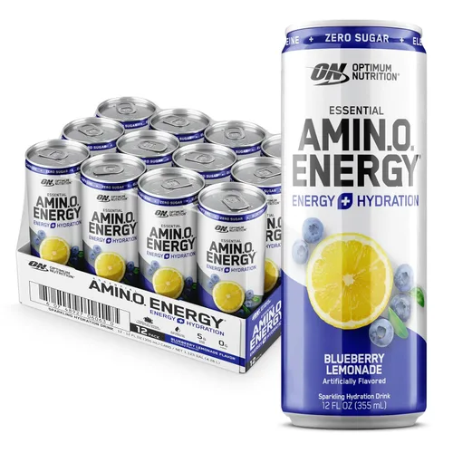 Miniatura 12 de Optimum Nutrition Amino Energy - Bebida de hidratación espumosa, electrolitos, cafeína, aminoácidos, BCAAs, sin azúcar, limonada de mango y piña, 12