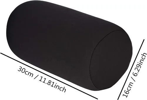 Miniatura 4 de ASkinds Almohada ortopédica de espuma viscoelástica para cuello cilíndrico redondo de microcuentas, 7 x 12 pulgadas