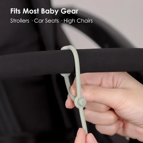 Miniatura 6 de Andy Bear Correas de juguete para bebé, correas de seguridad de juguete de silicona para silla alta, correas de juguete para cochecitos, silla alta