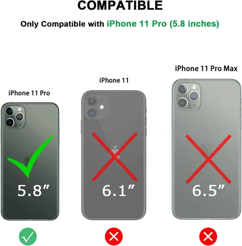 Miniatura 7 de TENDLIN Compatible con iPhone 11 Pro Funda translúcida mate con parte trasera dura de silicona suave cómoda (negro)