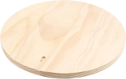 Miniatura 5 de SINJEUN Paquete de 6 placas redondas de madera de 10 pulgadas, placas redondas de madera de 3/4 pulgadas de grosor con agujero para colgar, pintar