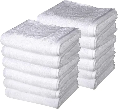 Miniatura 10 de RAJRANG - Toallas de mano para baño altamente absorbentes, ligeras y suaves, de algodón, color gris, paquete de 6, 28 x 16 pulgadas