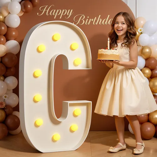 Miniatura 32 de Números de marquesina de 4 pies de alto, 4 pies de alto, números grandes iluminados 0 para 30, 40, 50, 60, decoración de fiesta de cumpleaños