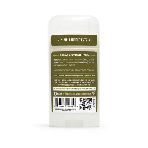 Miniatura 8 de Desodorante sin aluminio de fórmula original de HUMBLE BRANDS. Control duradero del olor con bicarbonato y aceites esenciales, cedro de Texas