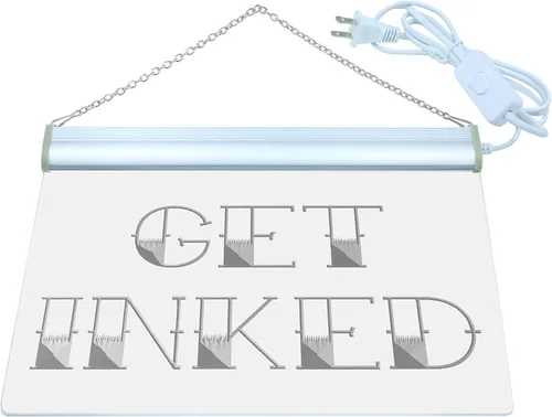 Miniatura 2 de ADVPRO i548-b Get Inked Tattoo Piercing Shop Letrero de luz de neón