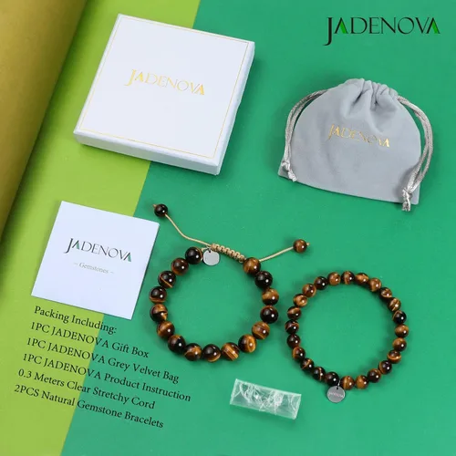 Miniatura 7 de JADENOVA - Brazalete de piedras de yoga para parejas