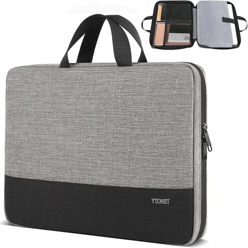 Miniatura 17 de Ytonet Funda profesional para transportar laptop de 15.6 pulgadas, resistente al agua, compatible con la TSA, con asas, compatible con laptops Rosa