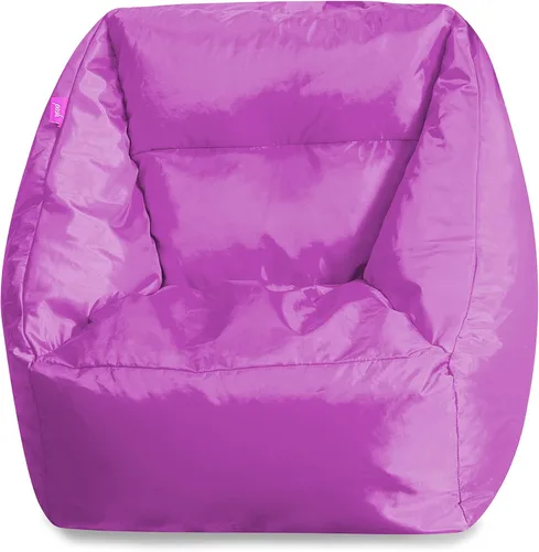 Miniatura 142 de Posh Beanbags - Sillón puff grande, 38 pulgadas, color azul rey sólido Nylon suave - Azul real