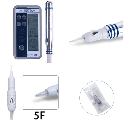 Miniatura 7 de Paquete de 50 agujas de cartucho de microblading para dispositivo Charmant máquina de maquillaje permanente, bolígrafo Charme Princess Tattoo