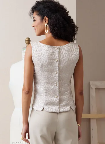 Miniatura 14 de Butterick Palmer/Pletsch - Kit de patrón de costura semiajustada para tops de Misses', código de diseño B6925, tallas 16-18-20-22-24