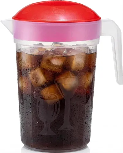 Tribello Jarra grande de agua de 1.3 galones, jarra de plástico con tapa, apta para lavavajillas, sin BPA, los colores pueden variar (1.3 galones)