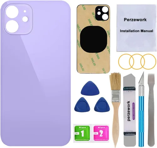 Miniatura 9 de Reemplazo de cristal trasero OEM para iPhone 12 mini 5.4 pulgadas (negro) con kit de herramientas de reparación