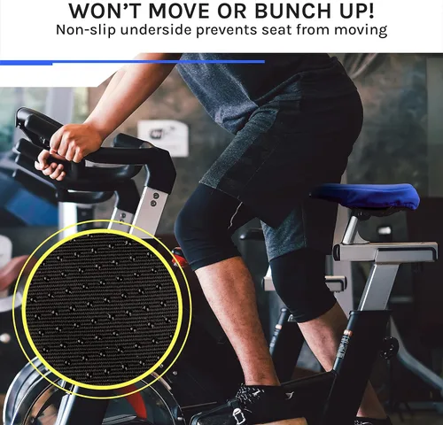 Miniatura 6 de Domain Ciclismo Premium Bike Gel asiento funda de cojín 10.5 x 7 pulgadas, la más cómoda silla de montar para bicicleta con cojín para Clase