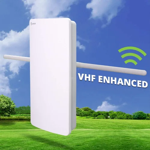 Miniatura 8 de ANTOP - Antena de TV para interiores y exteriores con panel de refuerzo inteligente HD con poste J (AT-800SBSJ)